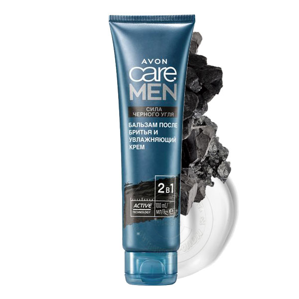 2 в 1 Бальзам после бритья и увлажняющий крем *Сила черного угля*, 100 мл